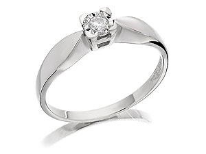 Unbranded 9ct-White-Gold-Diamond-Ring-047117