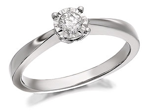 Unbranded 9ct White Gold Diamond Ring 15pts - 047225