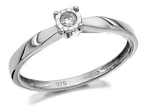 Unbranded 9ct White Gold Diamond Ring 5pts - 047262