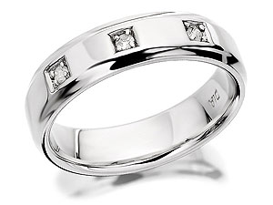 Unbranded 9ct White Gold Diamond Set Brides Wedding Ring -
