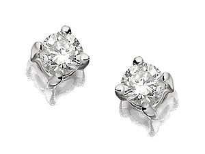 Unbranded 9ct-White-Gold-Diamond-Solitaire-Earrings--15pts-per-pair-045458
