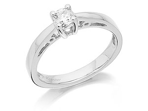 Unbranded 9ct White Gold Diamond Solitaire Ring 0.25ct -