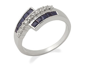 Unbranded 9ct-White-Gold-Diamond-Three-Layer-Ring--0.25ct-047933