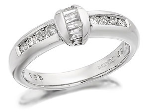 Unbranded 9ct-White-Gold-Diamond-Tie-The-Knot-Ring--0.33ct-046624