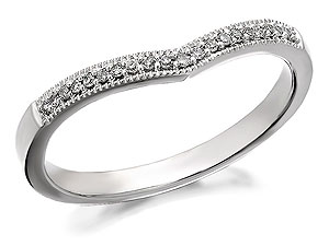 Unbranded 9ct White Gold Diamond Wishbone Ring 8pts -