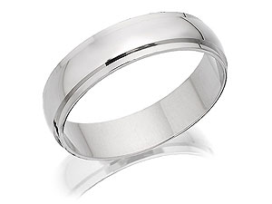 Unbranded 9ct White Gold Grooms Wedding Ring 182377-S