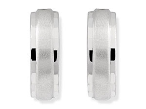 Unbranded 9ct-White-Gold-Half-Hoop-Earrings--17mm-072690