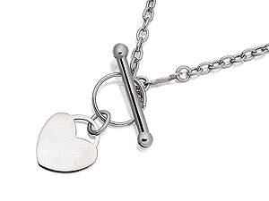 Unbranded 9ct White Gold Heart Dropper Bracelet 077530