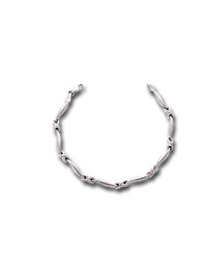 9ct White Gold Kisses Bangle