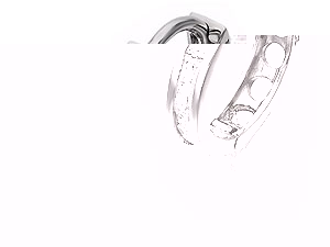 Unbranded 9ct White Gold Mens Princess Cut Cubic Zirconia