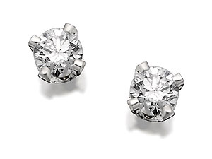 Unbranded 9ct White Gold Mini Diamond Stud Earrings 8pts