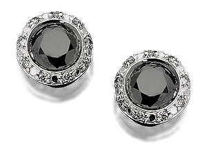 Unbranded 9ct White Gold Night And Day White And Black