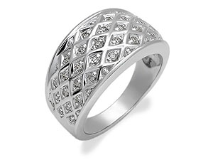 Unbranded 9ct-White-Gold-Pave-Set-Diamond-Band-Ring--0.25ct-047912