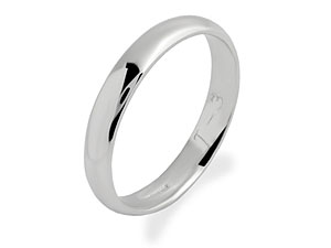 Unbranded 9ct White Gold Plain Wedding Ring 181115-J