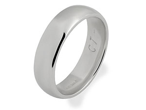 Unbranded 9ct White Gold Plain Wedding Ring 181117-J