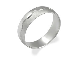 Unbranded 9ct White Gold Polished and Satin Finish Brides