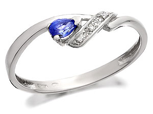Unbranded 9ct White Gold Sapphire And Diamond Ring - 180327