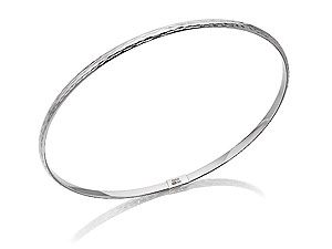 Unbranded 9ct White Gold Slave Bangle 077807