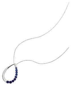 9ct White Gold Teardrop Pendant