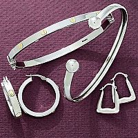 9ct. White Gold Torque Bangle