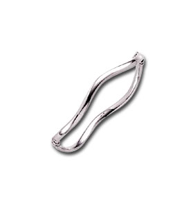 9ct White Gold Wavy Hinged Bangle
