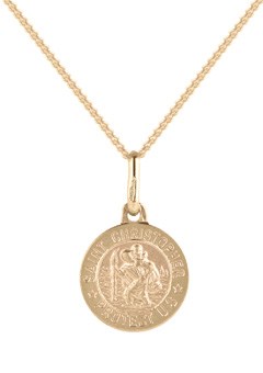 Unbranded 9ct Yellow Gold Small St Christopher Pendant