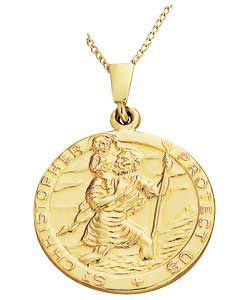 9ct Yellow Gold St. Christopher Pendant