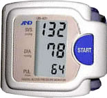A & D UB-401 Digital Blood Pressure Wrist Monitor