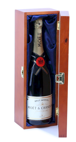 Celebrate in style with this Magnum of Moet Chandon Champagne beautifully presented in a mahogany