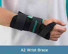 The Aircast A2 Wrist Brace is designed to provide support for wrist injuries (ligament instability, 