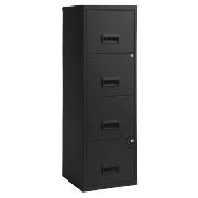 Unbranded A4 4 DRAWER MAXI FILING CABINET BLACK
