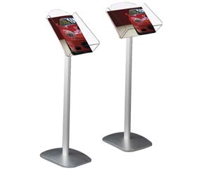 Unbranded A4 freestanding brochure stand
