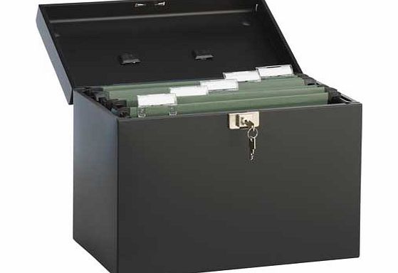 Keep your important files and documents safely and neatly stored away with this A4 paper metal filing storage box. Comes with a metal lock and key to keep your files safe and features separate tabs to help keep you organised. 1. Stackable. Suitable f