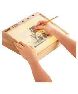 Art and craft tracing light box. Suitable for A4 size pieces of work. Finished in a beech effect