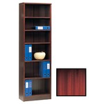 (AA) Scandinavian Real Wood Veneer Standard Bookcase-Mahogany