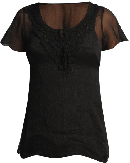 Unbranded Aadi crochet trim tunic