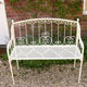 Abbeydore Cream Metal Garden Bench