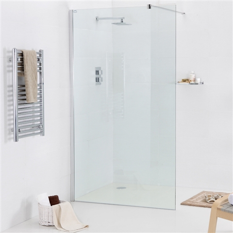Unbranded Abelia 1100mm Wet Room Shower Screen (10mm