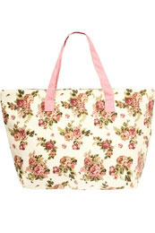 Unbranded Abigail Floral Print Canvas Bag