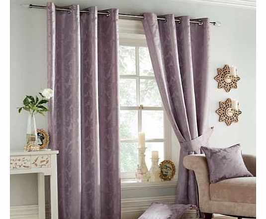 Unbranded Acanthus Eyelet Lined Curtains