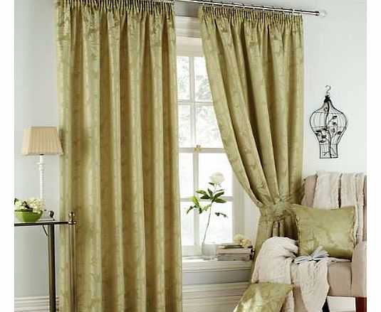 Unbranded Acanthus Standard Header Lined Curtains