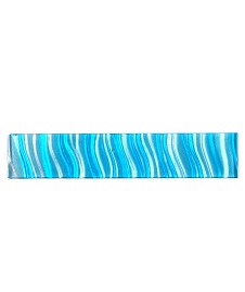 Unbranded Accents Wave Blue Glass Border