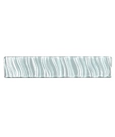 Unbranded Accents Wave Silver Glass Border