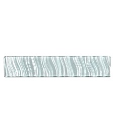 Unbranded Accents Wave Silver Glass Border