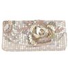 The clutch is key this season, and this all-over beaded beauty with fab floral design, hits all the 