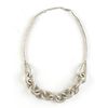 This chunky chain metal necklace with oversized links is style heaven. Wipe clean. Metal.