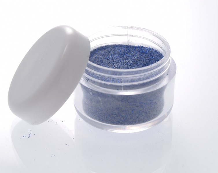 Color Acrylic gives you the most intense color. This is super nice Blue with glitter