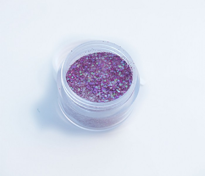 Acrylic Powder with flakes of Purple Glitter