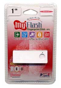 Not just a USB 1GB flash drive... but a 1GB USB flash drive with biometric fingerprint technology