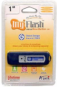 AData myFlash 1GB Show Me Disk USB flash drive